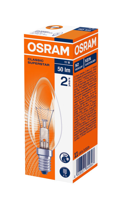 Osram LED Classic Superstar E14 klar pære 11 W